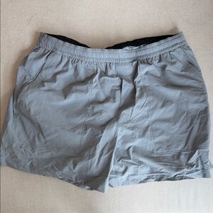 lululemon athletica Men's Light Gray Flat Front Shorts